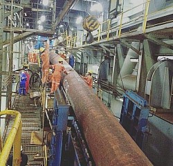 Carbon steel pipes laying process