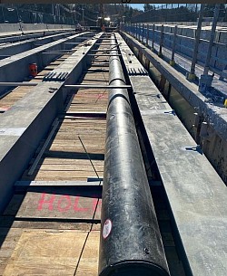Pipe placement projection